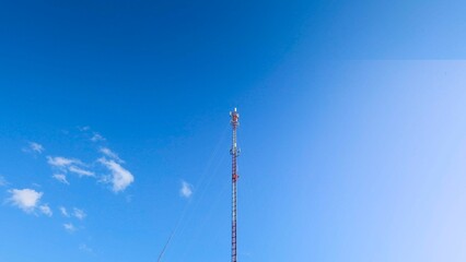 Internet signal towers that connect transportation widely and are important to humanity.