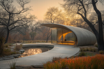 Modern concrete house