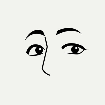recommend clip art: Minimalistic line drawing of a human face, created with sleek black lines on a white background. The abstract design captures the essence of facial features with simple, elegant strokes.