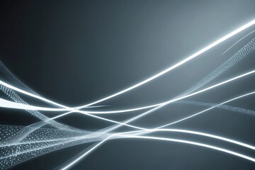 Radiant White Dots and Flowing Streams on a Sleek Abstract Background
