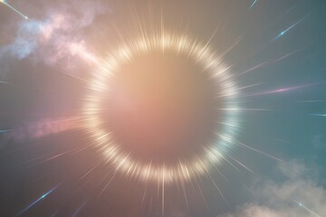 Fototapeta premium Soft Halo Glow with Vibrant Color Flow and Ambient Light Enhancement