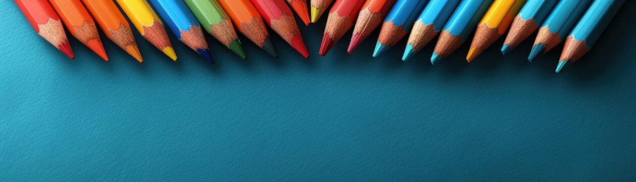 Academic writing, English essays and pencils, flat design illustration