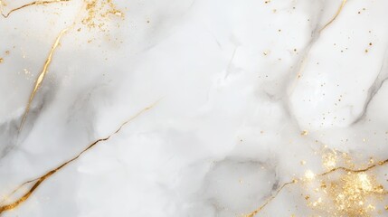 Refined marble surface, gold flecks