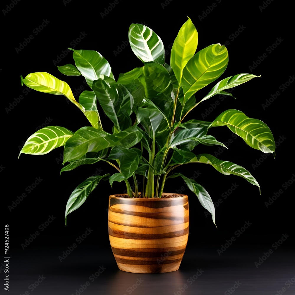 Poster plant in flowerpot