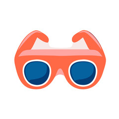 Sunglasses icon on a transparent background Summer Icon Cartoon illustration Sticker design