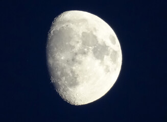The moon in the night seen from Romania