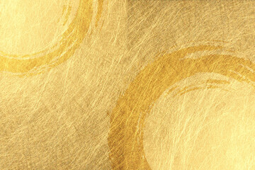 金色のブラシのストローク　　日本文化　日本の伝統　背景素材（アブストラクト）