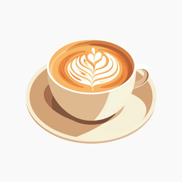 Artistic latte with beautiful foam