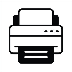 A streamlined printer icon representing printing functionality for documents, images, and more