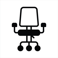 A modern office chair icon in editable design