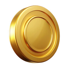 gold coin isolated on white