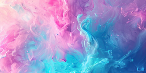Fototapeta premium Colorful abstract fluid painting with pink and blue hues creative design modern artistic expression