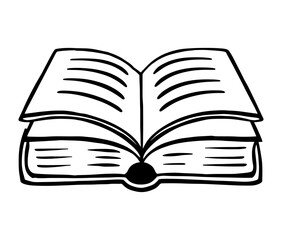 Open book Isolated on white background. Vector illustration.