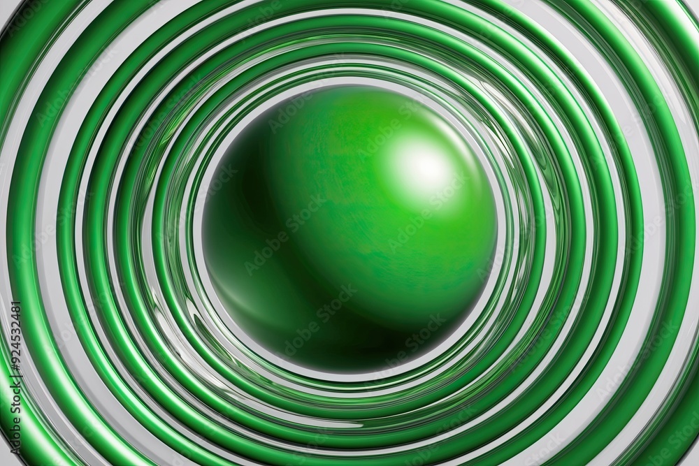 Aufkleber seamless green sphere pattern with ripple effect on transparent background