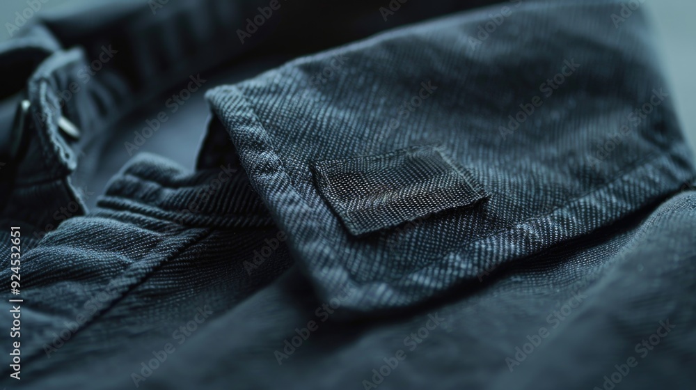 Poster close-up view of a button on a man's shirt, suitable for use in editorial or commercial contexts
