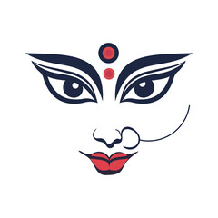 Happy Navratri festival celebration  banner  or poster design, illustration or vector of Goddess Durga Maa, woman dancing