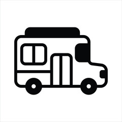 Get this amazing icon of school bus isolated on white background