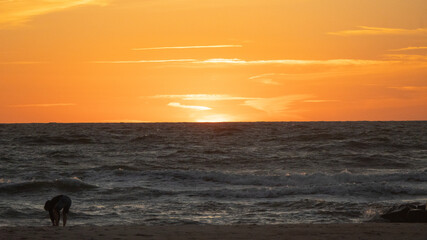 sunset over the baltic sea