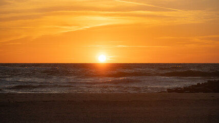 sunset over the baltic sea