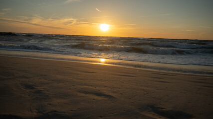 sunset over the baltic sea