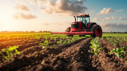 Obraz premium Innovative farm equipment, new tools