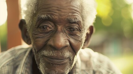 Portrait of an elderly gentleman with distinguished white hair, dressed in formal attire