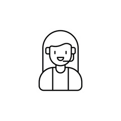 Customer Service icon design with white background stock illustration