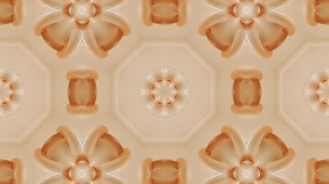 Mosaic Kaleidoscope: A 3D Abstract Geometric Mandala of Patterns. This video offers a stunning ornament of rotating designs, ideal for dynamic and captivating backgrounds