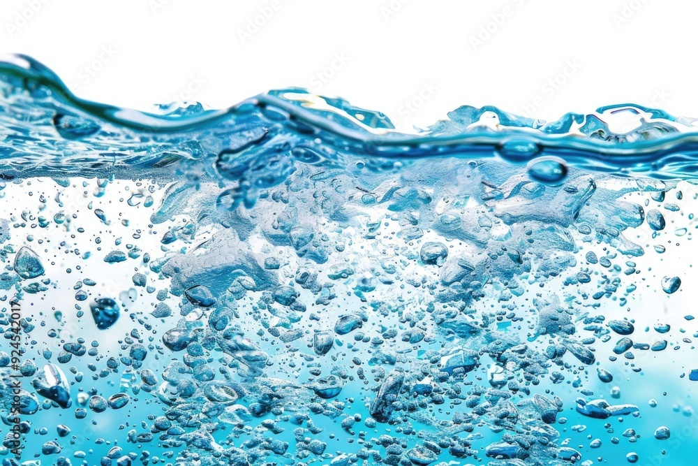 Aufkleber a close-up view of water bubbles floating in the air, great for use in illustrations or design proje