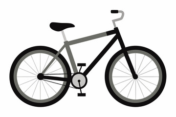 A Black and Gray Bicycle with Spoked Wheels