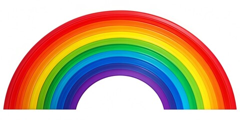 Fototapeta premium Rainbow of Diversity: Unity and Acceptance of the LGBTQ+ Community on a White Background generative AI