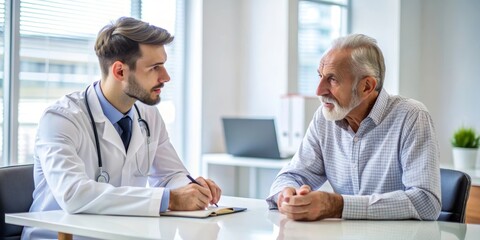 Obraz premium doctor talking to patient