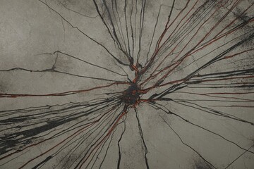 Grunge Patterned Medium Surface with Ruptured Line Texture
