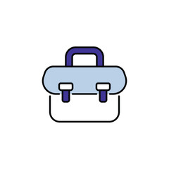 Briefcase icon design with white background stock illustration