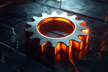 close- up of a gear