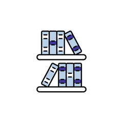 Library icon design with white background stock illustration