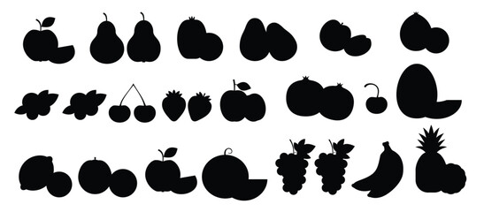 Fruit on a white background.