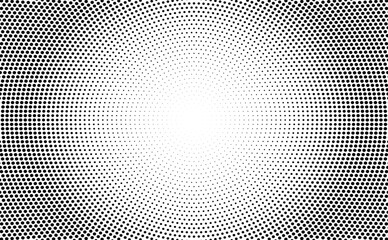 Halftone effect with black polka dots