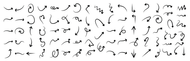 Hand Drawn Arrow Design Set