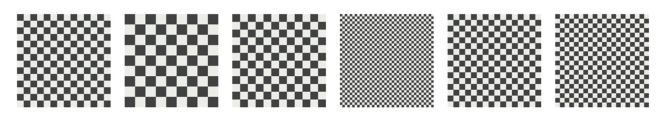 Vintage Checkered Seamless Patterns Funky Textile Prints