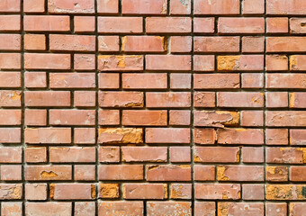 Red brick wall texture or background.