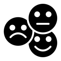 emoticon, expression, mood, face, feeling, emotion, visual communication solid or glyph icon