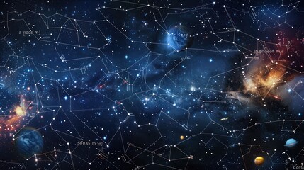 Obraz premium Cosmic Dance: A Starry Night Canvas
