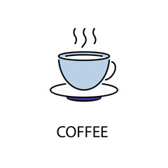 Coffee icon design with white background stock illustration
