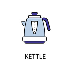 Kettle icon design with white background stock illustration
