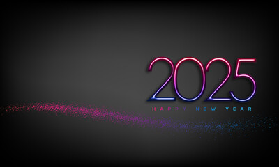 2025 Happy New Year Greeting Card