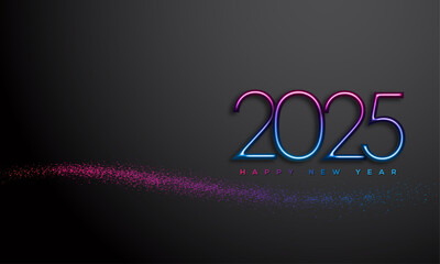 2025 Happy New Year Greeting Card