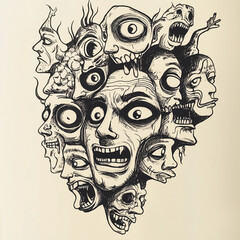 Obraz premium symbolizing the fragmented self-image in Narcissistic Personality