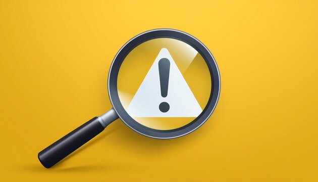 3D realistic vector conceptual illustration featuring a prominently displayed attention sign, exclamation mark, and warning symbols. This visually striking image effectively conveys a sense of urgency