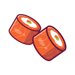 two pieces of tuna sushi 